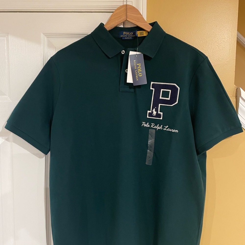 Polo by Ralph Lauren Men's Dark Green Polo with Logo